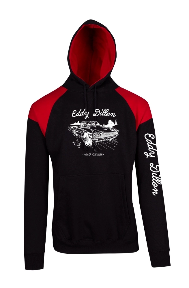 SHOULDER CONTRAST PANEL HOODIE